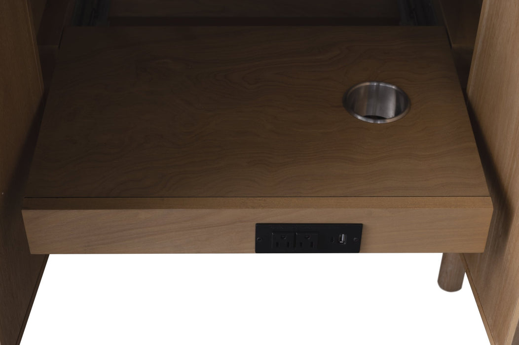 72" Double Sink Freestanding Bathroom Vanity with Milano Mist Engineered Stone Countertop, Integrated Ceramic Sink, Hidden Power & USB Charging Station and Hair Dryer Storage VA1272D - HomeBeyond