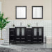72" Double Sink Modern Bathroom Vanity Set with Ceramic Top & Two Free Mirrors – Large Storage Cabinet with 4 Cabinets VA3024-72 - HomeBeyond