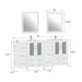 72" Double Sink Modern Bathroom Vanity Set with Ceramic Top & Two Free Mirrors – Large Storage Cabinet with 4 Cabinets VA3024-72 - HomeBeyond