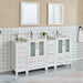 72" Double Sink Modern Bathroom Vanity Set with Ceramic Top & Two Free Mirrors – Large Storage Cabinet with 4 Cabinets VA3024-72 - HomeBeyond
