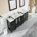 72" Double Sink Modern Bathroom Vanity Set with Ceramic Top & Two Free Mirrors – Large Storage Cabinet with 4 Cabinets VA3024-72 - HomeBeyond