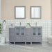 72" Double Sink Modern Bathroom Vanity Set with Ceramic Top & Two Free Mirrors – Large Storage Cabinet with 4 Cabinets VA3024-72 - HomeBeyond