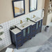 72" Double Sink Modern Bathroom Vanity Set with Ceramic Top & Two Free Mirrors – Large Storage Cabinet with 4 Cabinets VA3024-72 - HomeBeyond