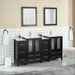 72" Double Sink Modern Bathroom Vanity Set with Ceramic Top & Two Free Mirrors – Large Storage Cabinet with 4 Cabinets VA3024-72 - HomeBeyond
