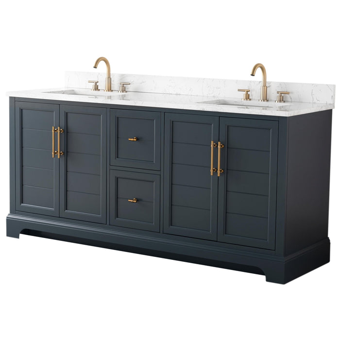 72" Double Sink Modern Bathroom Vanity Set with Countertop & Undermount Sinks – Large Storage Cabinet VA5072 - HomeBeyond