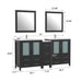 72" Double Sink Modern Bathroom Vanity Set with White Ceramic Top & Free Mirrors – Large Storage Cabinet with 7 Drawers VA3030-72 - HomeBeyond