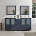 72" Double Sink Modern Bathroom Vanity Set with White Ceramic Top & Free Mirrors – Large Storage Cabinet with 7 Drawers VA3030-72 - HomeBeyond