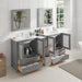 72" Double Sink Modern Bathroom Vanity Set with White Ceramic Top & Free Mirrors – Large Storage Cabinet with 7 Drawers VA3030-72 - HomeBeyond