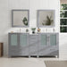 72" Double Sink Modern Bathroom Vanity Set with White Ceramic Top & Free Mirrors – Large Storage Cabinet with 7 Drawers VA3030-72 - HomeBeyond