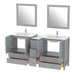 72" Double Sink Modern Bathroom Vanity Set with White Ceramic Top & Free Mirrors – Large Storage Cabinet with 7 Drawers VA3030-72 - HomeBeyond