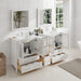 72" Double Sink Modern Bathroom Vanity Set with White Ceramic Top & Free Mirrors – Large Storage Cabinet with 7 Drawers VA3030-72 - HomeBeyond