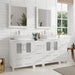 72" Double Sink Modern Bathroom Vanity Set with White Engineered Marble Top & Free Mirrors – Large Storage Cabinet with 10 Drawers VA3124-72 - HomeBeyond