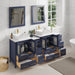 72" Double Sink Modern Bathroom Vanity Set with White Engineered Marble Top & Free Mirrors – Large Storage Cabinet with 10 Drawers VA3124-72 - HomeBeyond