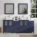 72" Double Sink Modern Bathroom Vanity Set with White Engineered Marble Top & Free Mirrors – Large Storage Cabinet with 10 Drawers VA3124-72 - HomeBeyond