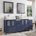 72" Double Sink Modern Bathroom Vanity Set with White Engineered Marble Top & Free Mirrors – Large Storage Cabinet with 10 Drawers VA3124-72 - HomeBeyond
