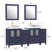 72" Double Sink Modern Bathroom Vanity Set with White Engineered Marble Top & Free Mirrors – Large Storage Cabinet with 10 Drawers VA3124-72 - HomeBeyond