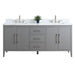 72" Double Sink Modern Freestanding Bathroom Vanity Set with Arabescato White Engineered Marble Top – Storage Cabinet with Soft-Closing Doors & Drawers VA9072 - HomeBeyond