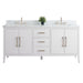 72" Double Sink Modern Freestanding Bathroom Vanity Set with Arabescato White Engineered Marble Top – Storage Cabinet with Soft-Closing Doors & Drawers VA9072 - HomeBeyond