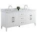 72" Double Sink Modern Freestanding Bathroom Vanity Set with Arabescato White Engineered Marble Top – Storage Cabinet with Soft-Closing Doors & Drawers VA9072 - HomeBeyond