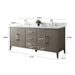 72" Double Sink Modern Freestanding Bathroom Vanity Set with Arabescato White Engineered Marble Top – Storage Cabinet with Soft-Closing Doors & Drawers VA9072 - HomeBeyond