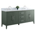 72" Double Sink Modern Freestanding Bathroom Vanity Set with Arabescato White Engineered Marble Top – Storage Cabinet with Soft-Closing Doors & Drawers VA9072 - HomeBeyond
