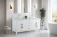 72" Double Sink Modern Freestanding Bathroom Vanity Set with Arabescato White Engineered Marble Top – Storage Cabinet with Soft-Closing Doors & Drawers VA9072 - HomeBeyond