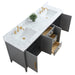 72" Double Sink Modern Freestanding Bathroom Vanity Set with Arabescato White Engineered Marble Top – Storage Cabinet with Soft-Closing Doors & Drawers VA9072 - HomeBeyond