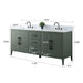 72" Double Sink Modern Freestanding Bathroom Vanity Set with Arabescato White Engineered Marble Top – Storage Cabinet with Soft-Closing Doors & Drawers VA9072 - HomeBeyond