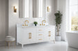72" Double Sink Modern Freestanding Bathroom Vanity Set with Arabescato White Engineered Marble Top – Storage Cabinet with Soft-Closing Doors & Drawers VA9072 - HomeBeyond