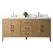 72" Double Sink Modern Freestanding Bathroom Vanity Set with Arabescato White Engineered Marble Top – Storage Cabinet with Soft-Closing Doors & Drawers VA9072 - HomeBeyond