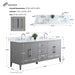72" Double Sink Modern Freestanding Bathroom Vanity Set with Arabescato White Engineered Marble Top – Storage Cabinet with Soft-Closing Doors & Drawers VA9072 - HomeBeyond
