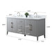 72" Double Sink Modern Freestanding Bathroom Vanity Set with Arabescato White Engineered Marble Top – Storage Cabinet with Soft-Closing Doors & Drawers VA9072 - HomeBeyond