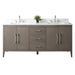 72" Double Sink Modern Freestanding Bathroom Vanity Set with Arabescato White Engineered Marble Top – Storage Cabinet with Soft-Closing Doors & Drawers VA9072 - HomeBeyond