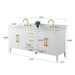 72" Double Sink Modern Freestanding Bathroom Vanity Set with Arabescato White Engineered Marble Top – Storage Cabinet with Soft-Closing Doors & Drawers VA9072 - HomeBeyond