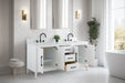 72" Double Sink Modern Freestanding Bathroom Vanity Set with Arabescato White Engineered Marble Top – Storage Cabinet with Soft-Closing Doors & Drawers VA9072 - HomeBeyond