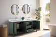 72" Double Sink Modern Freestanding Bathroom Vanity Set with Arabescato White Engineered Marble Top – Storage Cabinet with Soft-Closing Doors & Drawers VA9072 - HomeBeyond