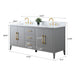 72" Double Sink Modern Freestanding Bathroom Vanity Set with Arabescato White Engineered Marble Top – Storage Cabinet with Soft-Closing Doors & Drawers VA9072 - HomeBeyond