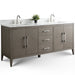 72" Double Sink Modern Freestanding Bathroom Vanity Set with Arabescato White Engineered Marble Top – Storage Cabinet with Soft-Closing Doors & Drawers VA9072 - HomeBeyond