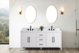 72" Double Sink Modern Freestanding Bathroom Vanity Set with Arabescato White Engineered Marble Top – Storage Cabinet with Soft-Closing Doors & Drawers VA9072 - HomeBeyond