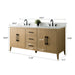 72" Double Sink Modern Freestanding Bathroom Vanity Set with Arabescato White Engineered Marble Top – Storage Cabinet with Soft-Closing Doors & Drawers VA9072 - HomeBeyond