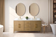 72" Double Sink Modern Freestanding Bathroom Vanity Set with Arabescato White Engineered Marble Top – Storage Cabinet with Soft-Closing Doors & Drawers VA9072 - HomeBeyond
