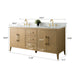 72" Double Sink Modern Freestanding Bathroom Vanity Set with Arabescato White Engineered Marble Top – Storage Cabinet with Soft-Closing Doors & Drawers VA9072 - HomeBeyond