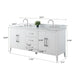 72" Double Sink Modern Freestanding Bathroom Vanity Set with Arabescato White Engineered Marble Top – Storage Cabinet with Soft-Closing Doors & Drawers VA9072 - HomeBeyond
