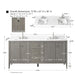 72" Double Sink Modern Freestanding Solid Wood Bathroom Vanity Set with Engineered Marble Top – Storage Cabinet with Soft-Closing Doors & Drawers VA9172D - HomeBeyond