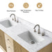 72" Double Sink Modern Freestanding Solid Wood Bathroom Vanity Set with White Engineered Marble Top – Storage Cabinet with Soft-Closing Doors & Drawers VA8172D - HomeBeyond