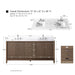 72" Double Sink Modern Freestanding Solid Wood Bathroom Vanity Set with White Engineered Marble Top – Storage Cabinet with Soft-Closing Doors & Drawers VA8172D - HomeBeyond