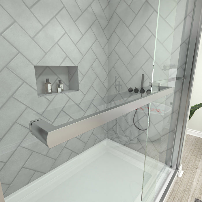 76 in. H x 60 in. W Framed Sliding Shower Door - HomeBeyond