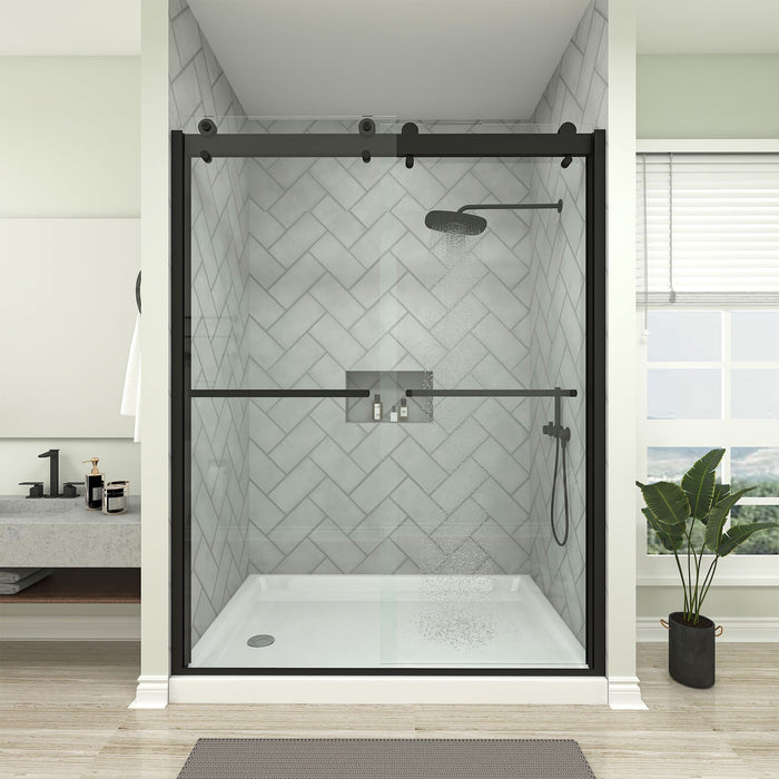 76 in. H x 60 in. W Framed Sliding Shower Door - HomeBeyond