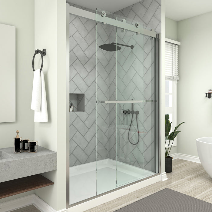 76 in. H x 60 in. W Framed Sliding Shower Door - HomeBeyond