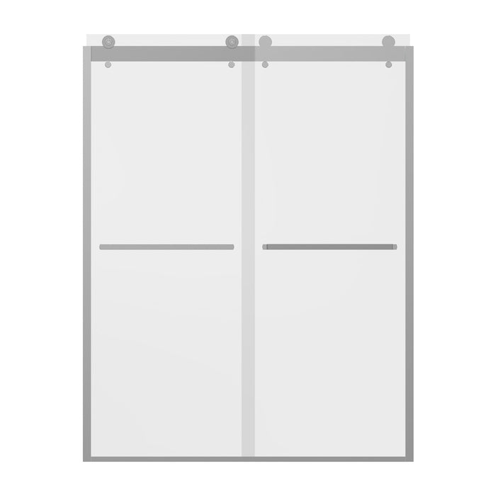 76 in. H x 60 in. W Framed Sliding Shower Door - HomeBeyond